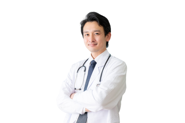男性の施術に対応する医師